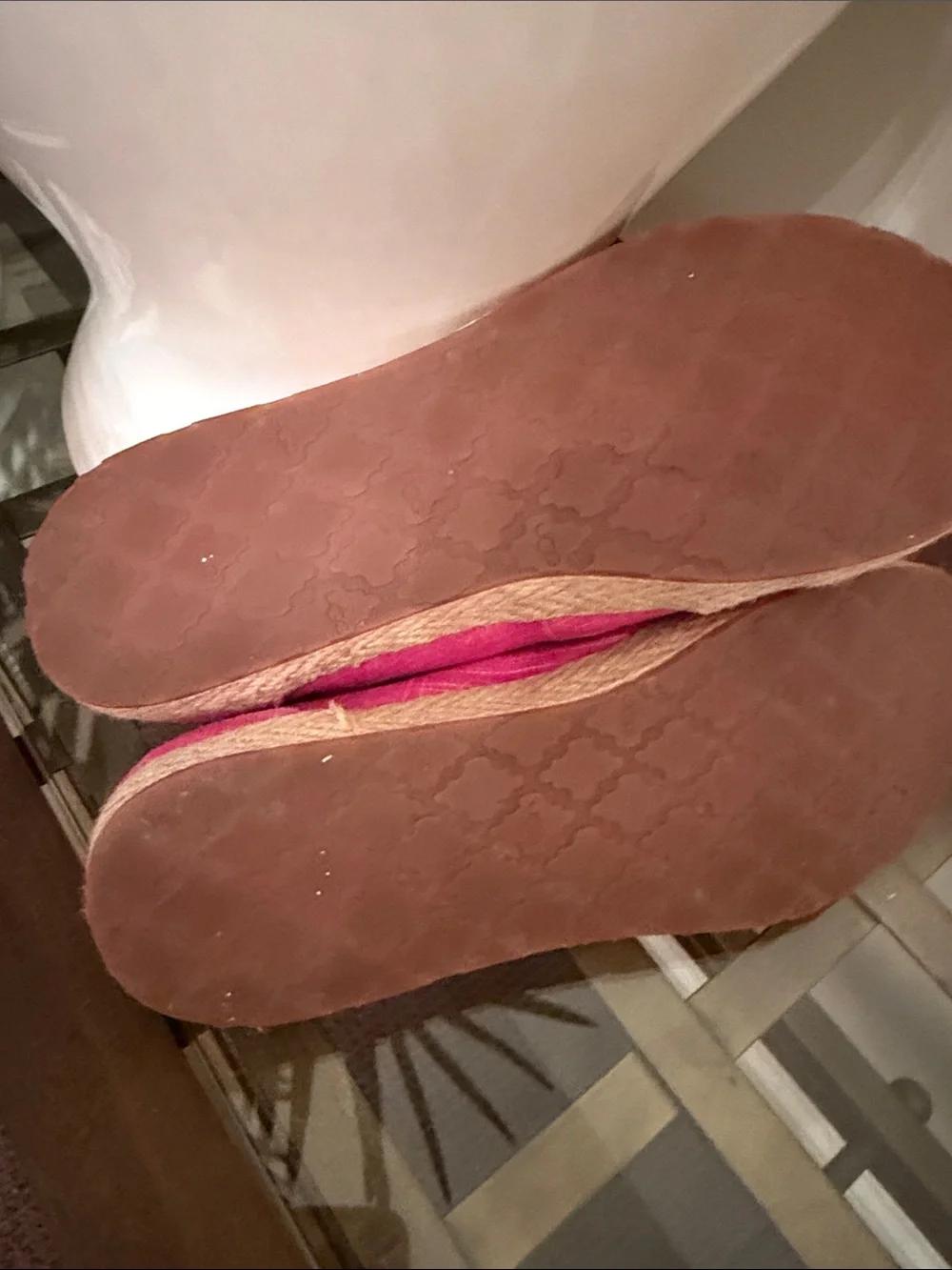 UGG Hot Pink Canvas Slip-On Espadrilles